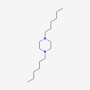 molecular formula C16H34N2 B1222386 1,4-Dihexylpiperazine CAS No. 73073-90-2