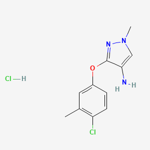 3-(4-Chloro-3-methylphenoxy)-1-methylpyrazol-4-amine;hydrochloride