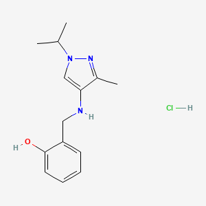 2-{[(1-isopropyl-3-methyl-1H-pyrazol-4-yl)amino]methyl}phenol