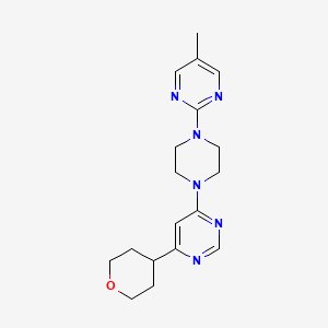 4-[4-(5-Methylpyrimidin-2-yl)piperazin-1-yl]-6-(oxan-4-yl)pyrimidine