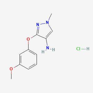 3-(3-Methoxyphenoxy)-1-methylpyrazol-4-amine;hydrochloride