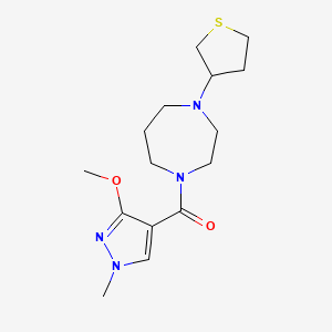 1-(3-methoxy-1-methyl-1H-pyrazole-4-carbonyl)-4-(thiolan-3-yl)-1,4-diazepane