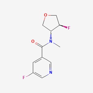 5-fluoro-N-[(3R,4S)-4-fluorooxolan-3-yl]-N-methylpyridine-3-carboxamide