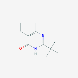 molecular formula C11H18N2O B12223938 2-Tert-butyl-5-ethyl-6-methylpyrimidin-4-ol 