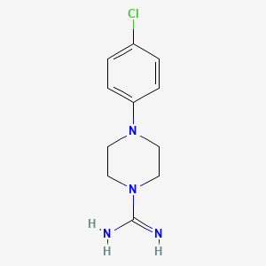 molecular formula C11H15ClN4 B12223963 4-(4-Chlorophenyl)piperazine-1-carboximidamide 