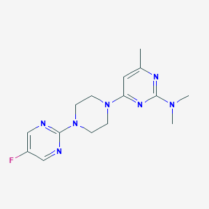 4-[4-(5-fluoropyrimidin-2-yl)piperazin-1-yl]-N,N,6-trimethylpyrimidin-2-amine