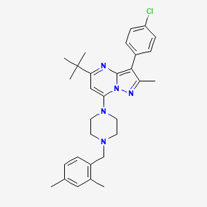 5-Tert-butyl-3-(4-chlorophenyl)-7-[4-(2,4-dimethylbenzyl)piperazin-1-yl]-2-methylpyrazolo[1,5-a]pyrimidine