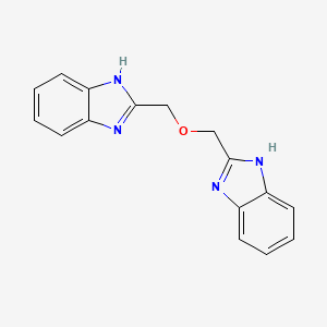 molecular formula C16H14N4O B1222402 2-(1H-benzimidazol-2-ylmethoxymethyl)-1H-benzimidazole 
