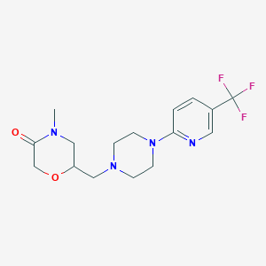 4-Methyl-6-({4-[5-(trifluoromethyl)pyridin-2-yl]piperazin-1-yl}methyl)morpholin-3-one