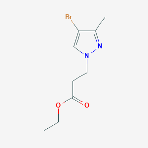 molecular formula C9H13BrN2O2 B12224037 Ethyl 3-(4-bromo-3-methyl-1H-pyrazol-1-yl)propanoate 