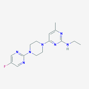 N-ethyl-4-[4-(5-fluoropyrimidin-2-yl)piperazin-1-yl]-6-methylpyrimidin-2-amine