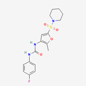 molecular formula C17H20FN3O4S B1222405 1-(4-氟苯基)-3-[2-甲基-5-(1-哌啶基磺酰)-3-呋喃基]脲 