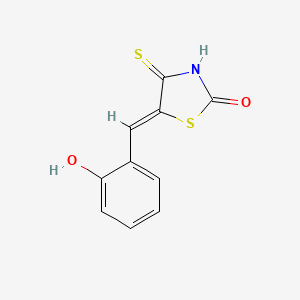 molecular formula C10H7NO2S2 B12224071 (5Z)-5-(2-hydroxybenzylidene)-4-thioxo-1,3-thiazolidin-2-one 