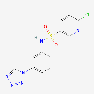 6-chloro-N-[3-(1H-tetrazol-1-yl)phenyl]pyridine-3-sulfonamide