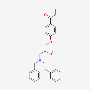 molecular formula C27H31NO3 B1222410 1-[4-[2-Hydroxy-3-[2-phenylethyl-(phenylmethyl)amino]propoxy]phenyl]-1-propanone 