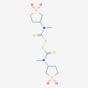 3-[({[(1,1-Dioxidotetrahydrothiophen-3-yl)(methyl)carbamothioyl]disulfanyl}carbonothioyl)(methyl)amino]tetrahydrothiophene 1,1-dioxide