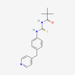 molecular formula C18H21N3OS B1222412 2,2-dimethyl-N-[[4-(pyridin-4-ylmethyl)anilino]-sulfanylidenemethyl]propanamide 