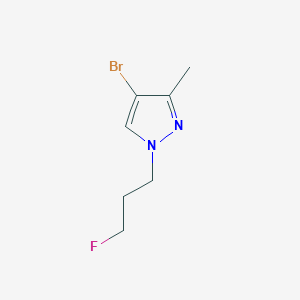 molecular formula C7H10BrFN2 B12224161 4-Bromo-1-(3-fluoropropyl)-3-methyl-1H-pyrazole 