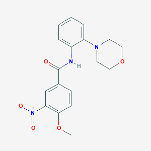 molecular formula C18H19N3O5 B1222417 4-methoxy-N-[2-(4-morpholinyl)phenyl]-3-nitrobenzamide 
