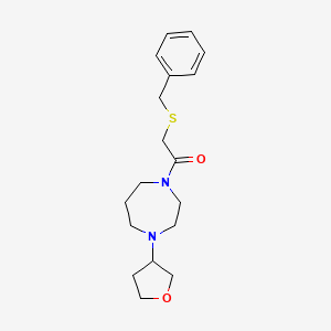 2-(Benzylsulfanyl)-1-[4-(oxolan-3-yl)-1,4-diazepan-1-yl]ethan-1-one