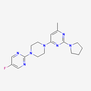 4-[4-(5-Fluoropyrimidin-2-yl)piperazin-1-yl]-6-methyl-2-(pyrrolidin-1-yl)pyrimidine