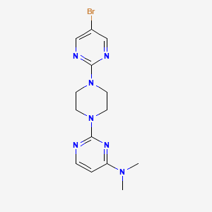 2-[4-(5-bromopyrimidin-2-yl)piperazin-1-yl]-N,N-dimethylpyrimidin-4-amine