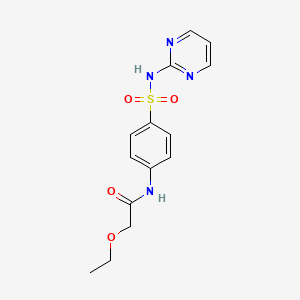 molecular formula C14H16N4O4S B1222424 2-ethoxy-N-[4-(2-pyrimidinylsulfamoyl)phenyl]acetamide 