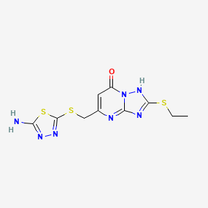 5-{[(5-amino-1,3,4-thiadiazol-2-yl)sulfanyl]methyl}-2-(ethylsulfanyl)[1,2,4]triazolo[1,5-a]pyrimidin-7(4H)-one