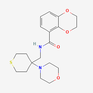 N-{[4-(morpholin-4-yl)thian-4-yl]methyl}-2,3-dihydro-1,4-benzodioxine-5-carboxamide