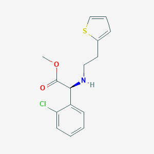 B122243 (S)-Methyl 2-(2-chlorophenyl)-2-((2-(thiophen-2-yl)ethyl)amino)acetate CAS No. 141109-20-8