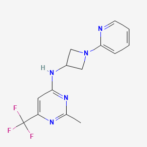 2-methyl-N-[1-(pyridin-2-yl)azetidin-3-yl]-6-(trifluoromethyl)pyrimidin-4-amine