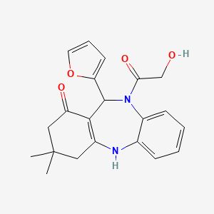 11-(furan-2-yl)-10-(hydroxyacetyl)-3,3-dimethyl-2,3,4,5,10,11-hexahydro-1H-dibenzo[b,e][1,4]diazepin-1-one