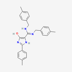 4-[bis({[(4-methylphenyl)methyl]amino})methylidene]-2-(4-methylphenyl)-4,5-dihydro-1H-imidazol-5-one