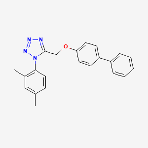 molecular formula C22H20N4O B12224375 5-[(biphenyl-4-yloxy)methyl]-1-(2,4-dimethylphenyl)-1H-tetrazole 