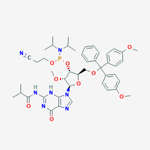 molecular formula C45H56N7O9P B122244 2'-OMe-ibu-G 磷酰胺试剂 CAS No. 150780-67-9