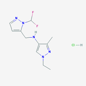 N-[[2-(difluoromethyl)pyrazol-3-yl]methyl]-1-ethyl-3-methylpyrazol-4-amine;hydrochloride