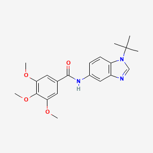 molecular formula C21H25N3O4 B1222443 N-(1-tert-butyl-5-benzimidazolyl)-3,4,5-trimethoxybenzamide 