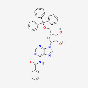 molecular formula C36H31N5O5 B12224436 5'-O-Trt-N6-Bz-rA 