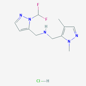 1-[1-(difluoromethyl)-1H-pyrazol-5-yl]-N-[(1,4-dimethyl-1H-pyrazol-5-yl)methyl]methanamine