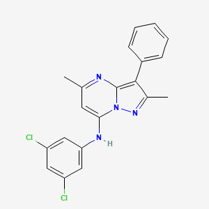 N-(3,5-dichlorophenyl)-2,5-dimethyl-3-phenylpyrazolo[1,5-a]pyrimidin-7-amine