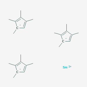 B122245 Samarium(3+) tris(1,2,3,4-tetramethylcyclopenta-2,4-dien-1-ide) CAS No. 148607-24-3