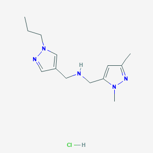 1-(1,3-dimethyl-1H-pyrazol-5-yl)-N-[(1-propyl-1H-pyrazol-4-yl)methyl]methanamine