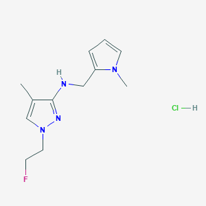 1-(2-fluoroethyl)-4-methyl-N-[(1-methylpyrrol-2-yl)methyl]pyrazol-3-amine;hydrochloride