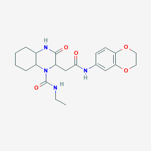 2-[2-(2,3-dihydro-1,4-benzodioxin-6-ylamino)-2-oxoethyl]-N-ethyl-3-oxooctahydroquinoxaline-1(2H)-carboxamide