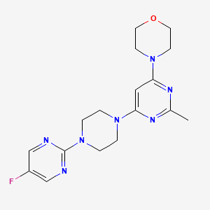 molecular formula C17H22FN7O B12224543 4-{6-[4-(5-Fluoropyrimidin-2-yl)piperazin-1-yl]-2-methylpyrimidin-4-yl}morpholine 