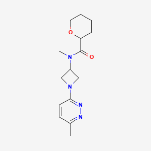 N-methyl-N-[1-(6-methylpyridazin-3-yl)azetidin-3-yl]oxane-2-carboxamide