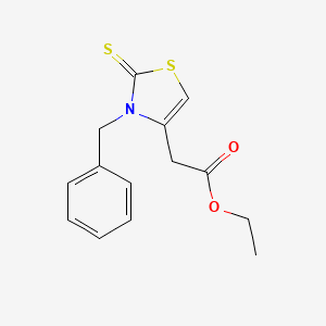 Ethyl 2-(3-benzyl-2-sulfanylidene-1,3-thiazol-4-yl)acetate