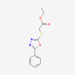 (5-Phenyl-[1,3,4]oxadiazol-2-ylsulfanyl)-acetic acid ethyl ester