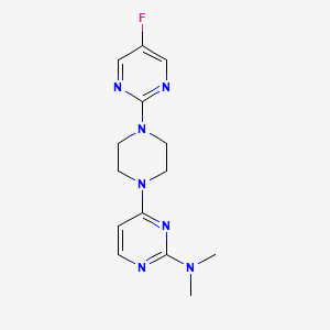 4-[4-(5-fluoropyrimidin-2-yl)piperazin-1-yl]-N,N-dimethylpyrimidin-2-amine