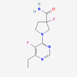 1-(6-Ethyl-5-fluoropyrimidin-4-yl)-3-fluoropyrrolidine-3-carboxamide